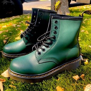 Dark green doc martens